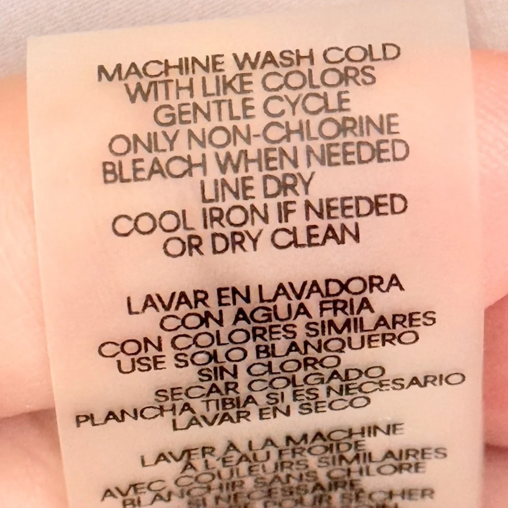 Calvin Klein Short Sleeve Chiffon Blouse V-neck Pale Pink Size L - Picture 8 of 9